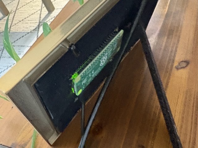 Raspberry Pi on the back of the display